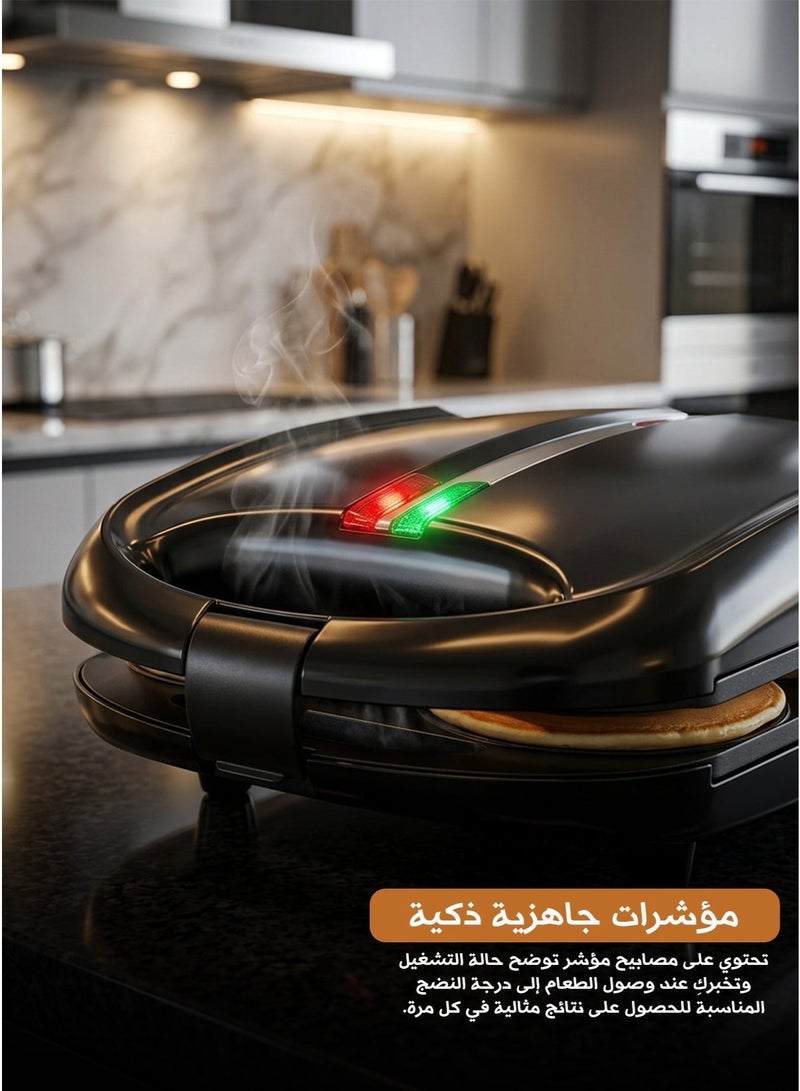 sokany Electric Arepa Maker,Non-Stick 4-Section Multi-Food Maker,Make Delicious Arepas,Pancakes,Corn cakes,Fried eggs& Breakfast Sandwiches,Indicator Lights & Temperature Control,1400W SK-822 - Image 5