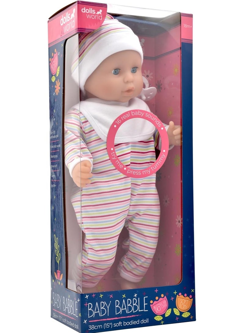 Dolls World Baby Babble 15 inch Deluxe Vinyl Drink and With et from Peterkin - Image 1