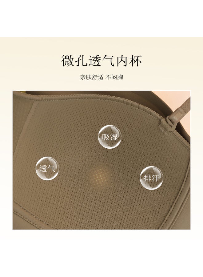 Moonbadi Seamless Thin Strap Vest With Built-In Bra Pads, Braless Backless Underwear - Image 5