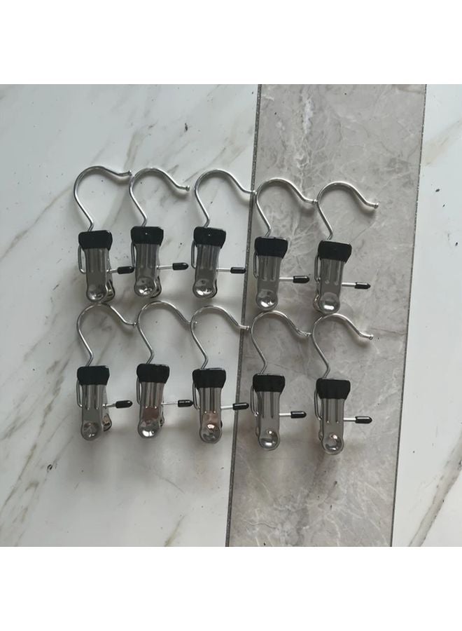 Blue 10 Pack Stainless Steel Rust Resistant Utility Hooks for Home Laundry Closet Organization - Image 4