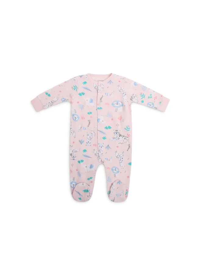 Luna & Lily Pack of 2 - Soft Cotton Baby Footed Sleepsuit