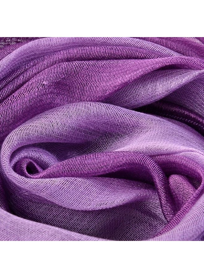 SNUG STAR وشاح قطن حرير SNUG STAR أنيق ناعم للنساء (أرجواني) - Image 3