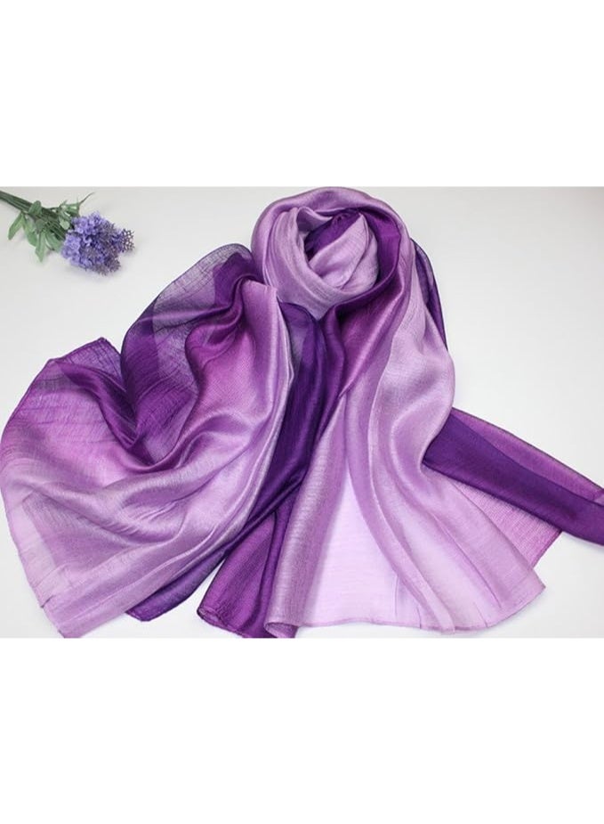 SNUG STAR وشاح قطن حرير SNUG STAR أنيق ناعم للنساء (أرجواني) - Image 1