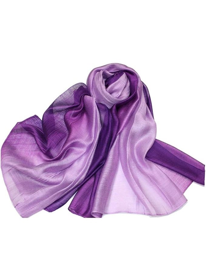 SNUG STAR وشاح قطن حرير SNUG STAR أنيق ناعم للنساء (أرجواني) - Image 2