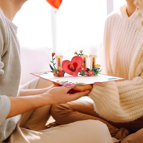 sunohyesla بطاقات تهنئة عيد ميلاد سنوهيسلا القابلة للظهور، أحبك بطاقات ثلاثية الأبعاد لعيد الميلاد، عيد الحب، عيد الأم، عيد الأب، الذكرى السنوية، الزوج، الزوجة، الأم، الأب، الصديق، الصديقة، هدية رومانسية (5" × 7") - Image 5