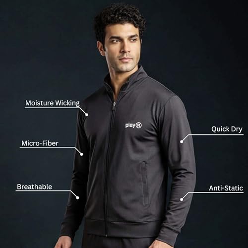playR Men Adult Astor Jacket - Activewear Sport Jacket Regular Fit - FLEXVENT Lightweight Breathable Jacket for Gym, Running, Training, Workout, Fitness, Casual Wear for Fall and Winter - Image 2