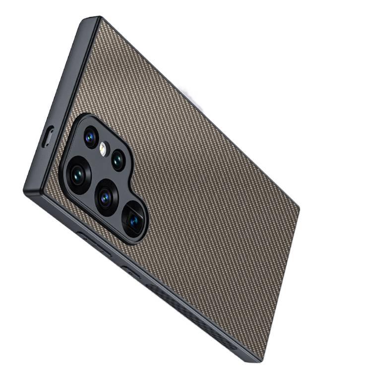 Drop Protection Samsung Galaxy S24 Ultra Scratch Resistant Leather Texture with Carbon Fiber Kevlar Texture and Anti Fingerprint in Red Colour - Image 4