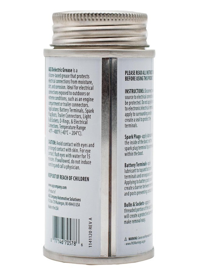 AGS Automotive Solutions Dielectric Silicone Grease Compound for All Electrical Components & Connectors - 4 oz Brush Top Can - Image 2