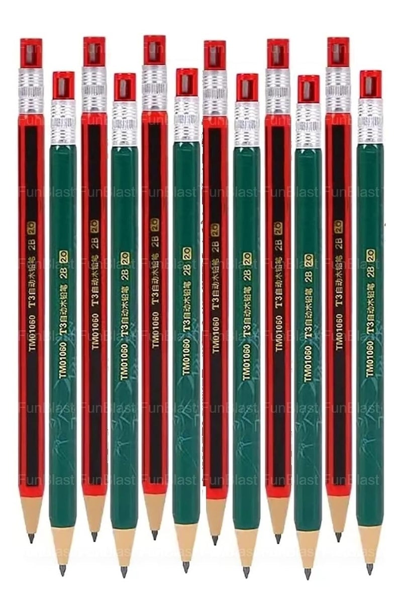 FunBlast Mechanical Pencil with Sharpener for Kids – Pre-Sharpened Pencils for Kids, Kawaii Pencil for Kid, Cute Pencils, Birthday Gift, Return Gift for Kid, Pencil for Drawing and Shading (12 Pcs) - Image 1