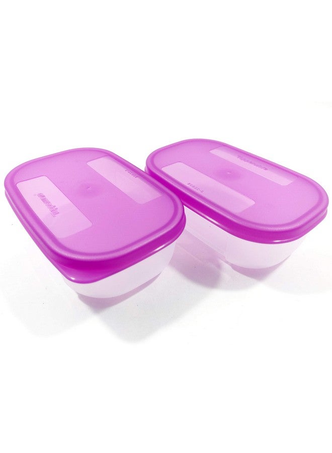 Tupperware حاوية بلاستيكية صغيرة من تابروير للتجميد، 110 مل (مجموعة من 2) مع منديل مجاني - Image 2