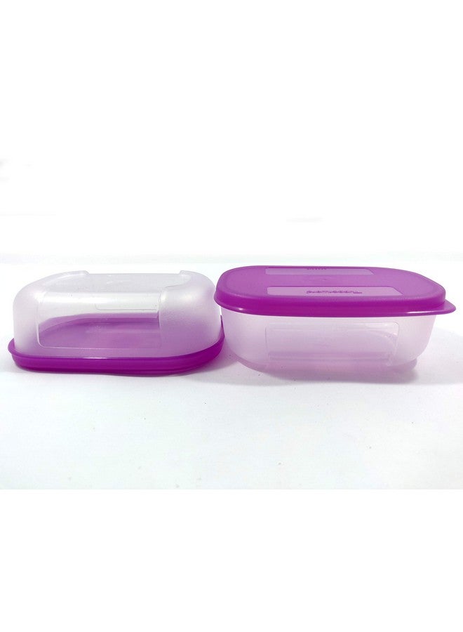 Tupperware حاوية بلاستيكية صغيرة من تابروير للتجميد، 110 مل (مجموعة من 2) مع منديل مجاني - Image 3