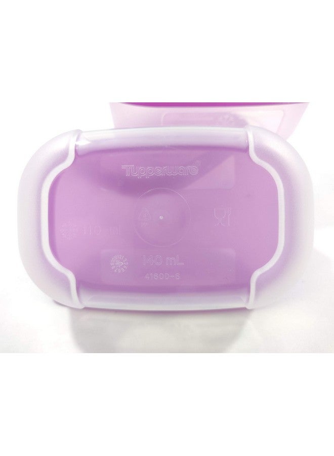 Tupperware حاوية بلاستيكية صغيرة من تابروير للتجميد، 110 مل (مجموعة من 2) مع منديل مجاني - Image 5