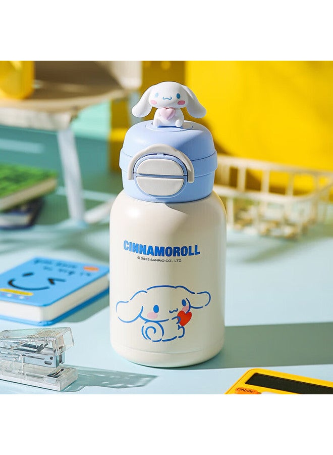 Beddybear Open-smiling Double-drinking Lid Children's Insulated Cup With Straw, 316 Stainless Steel Large Capacity Thermos 600ml Big-eared Dog - Image 4