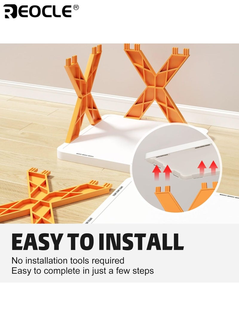 REOCLE 9-Tier Space-Saving Vertical Shoe Rack Stackable Plastic Shoe Organizer Holds 9 Pairs Tool-Free Assembly for Entryway Closet Dormitory Bathroom - Image 5