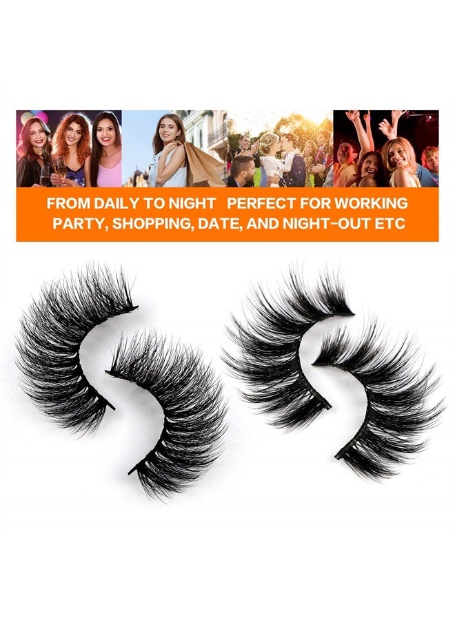 JIMIRE 20 Pairs False Eyelashes 2 Styles Mixed Fluffy Eyelashes Natural Volume Wispy Faux Mink Lashes Pack - Image 3