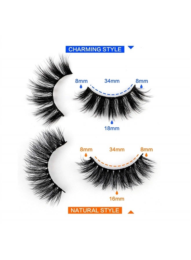 JIMIRE 20 Pairs False Eyelashes 2 Styles Mixed Fluffy Eyelashes Natural Volume Wispy Faux Mink Lashes Pack - Image 2