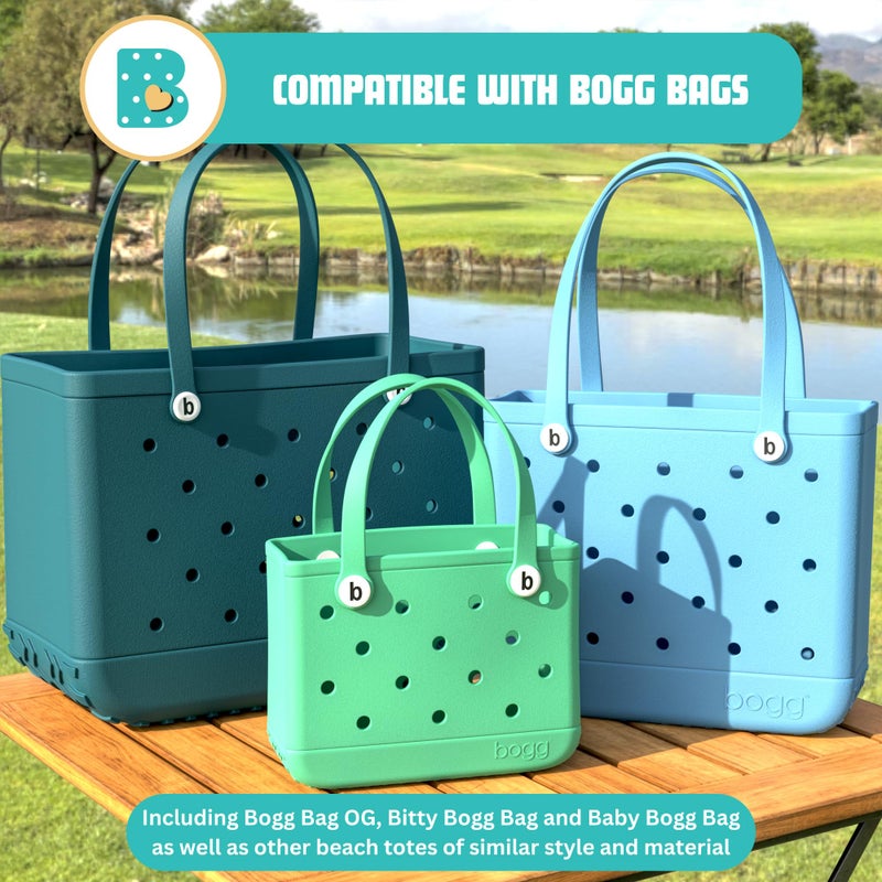 Bag Beans 4-Pack Replacement Buttons with B for Bogg Bag Handle Strap. Compatible with Bogg Bag Beach Tote Handles. Fix Your Bogg Bag Handle Quickly and Easily with Replacement Rivets - Image 3