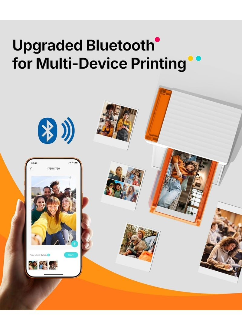 Liene Amber M110 Bluetooth Dual Photo Printer Bundle – 4x6” & 3x3” Instant Dye-Sublimation Printer, Includes 60 Sheets (Photo & Sticker) + Ink Cartridge - Image 3