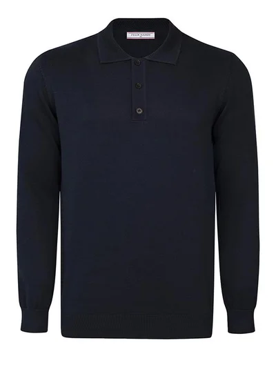 FELIX HARDY Pullover with Polo Collar