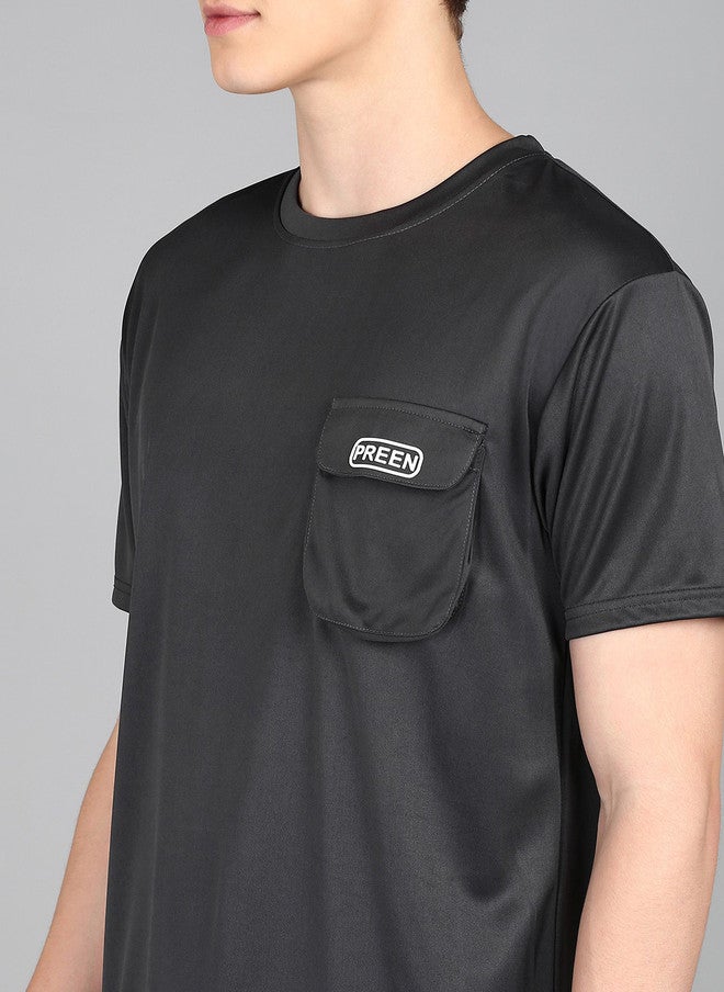 PREEN Black Round Neck T-Shirt and Trousers Co-Ords - Image 2