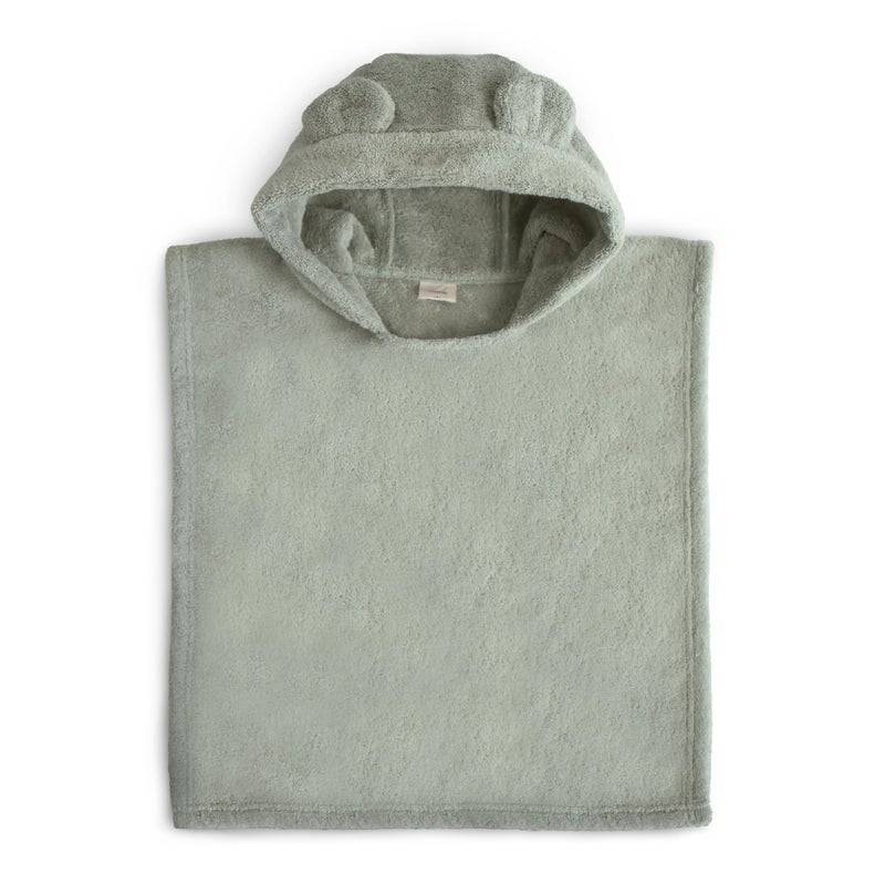 mushie Poncho Towel for Toddlers and Kids (Moss) | Organic Terry Cotton | Ages 1-3 Years - Image 1