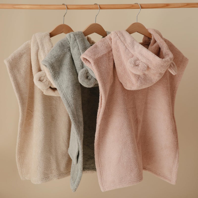 mushie Poncho Towel for Toddlers and Kids (Moss) | Organic Terry Cotton | Ages 1-3 Years - Image 4