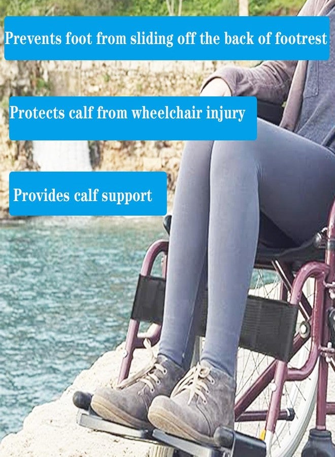 AUSTYLCO 2PCS Wheelchair Calf Strap,Transporter Leg Strap Support Lower Leg,Medical Leg Restraint Adjustable Legs Security Belt for Chairs & Wheelchairs,for Disability,Seniors,Elderly Use - Image 2