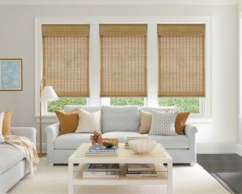 LazBlinds No Tools No Drill Cordless Bamboo Roman Shades, Light Filtering Window Treatment, Roll Up Bamboo Blinds for Windows 27'' W x 64'' H, Natural 306 - Image 4