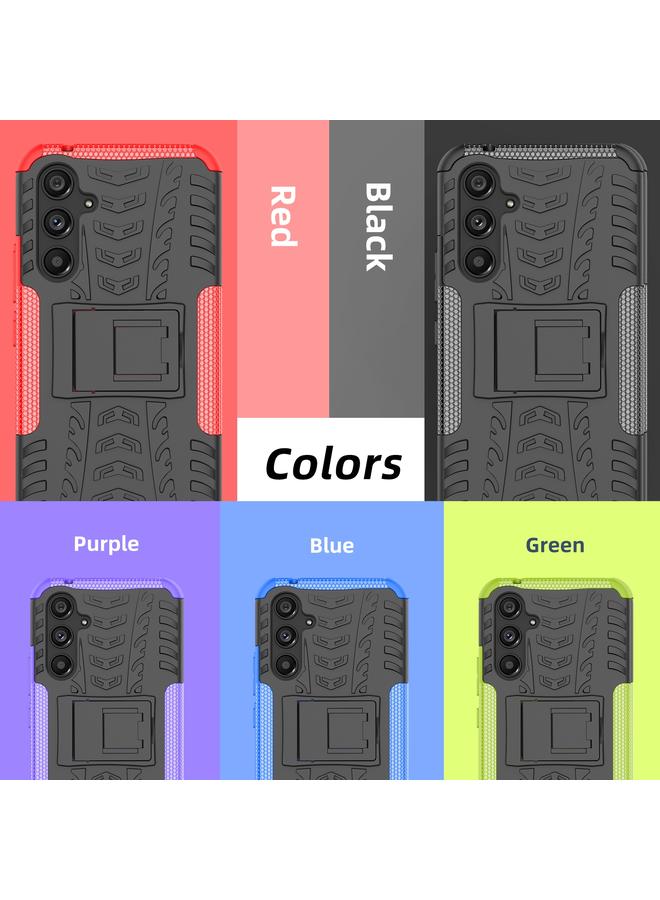 S-TOP Case For Samsung Galaxy A54 5G Tire Texture TPU + PC Phone Case with Holder - Image 2