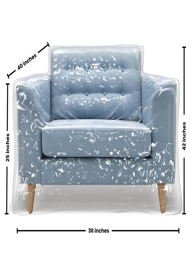 MEMINIM Plastic Recliner Armchair Cover For Pets | Cat Scratching Protector Clawing Deterrent | Heavy Duty Thick Clear Vinyl Chair Slipcover | Waterproof Plastic Furniture Covers For Storage And Moving - Image 2