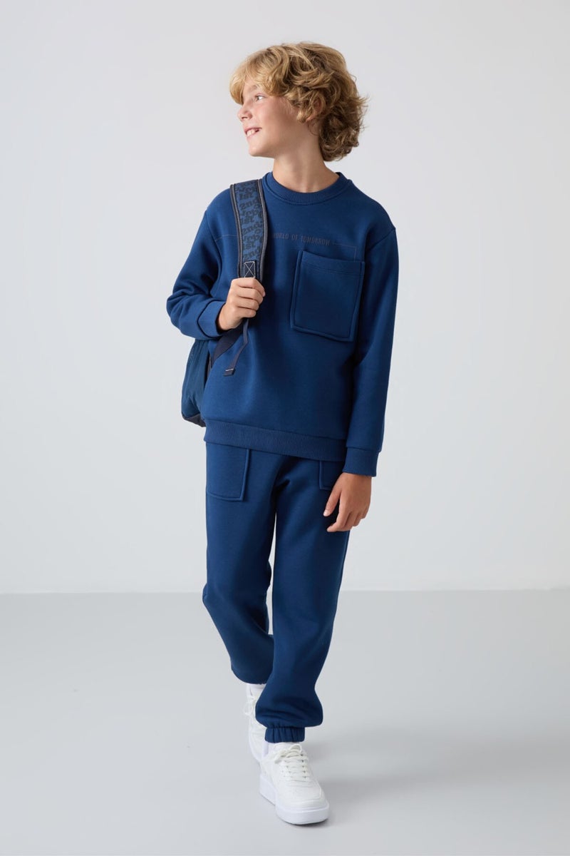 Tommy Life Parliament Cotton Thick Fluffy Soft Texture Standard Fit Printed Boy's Tracksuit - 11257  - Image 1