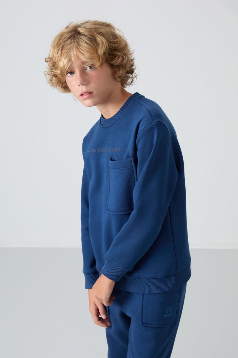 Tommy Life Parliament Cotton Thick Fluffy Soft Texture Standard Fit Printed Boy's Tracksuit - 11257  - Image 5