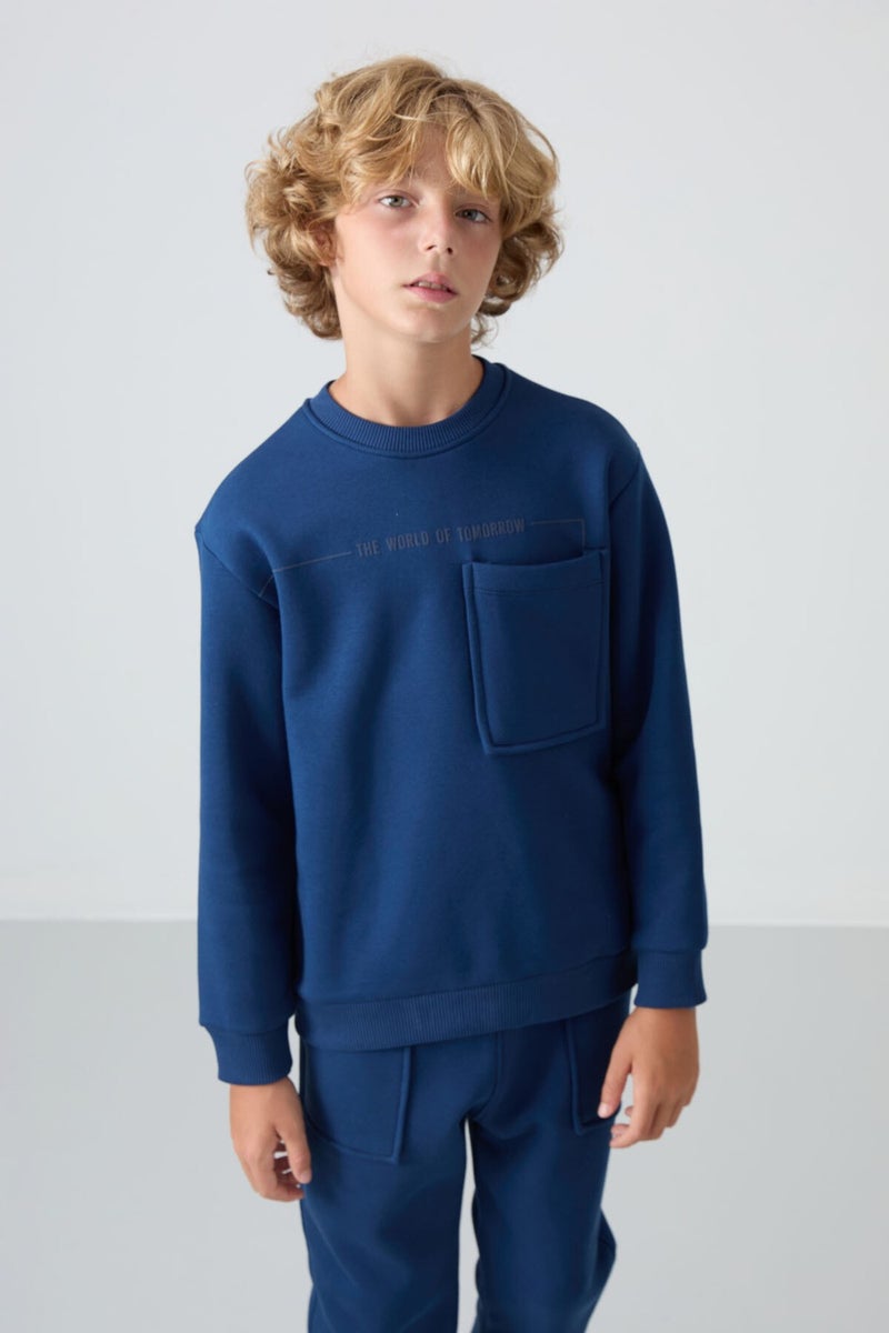 Tommy Life Parliament Cotton Thick Fluffy Soft Texture Standard Fit Printed Boy's Tracksuit - 11257  - Image 2
