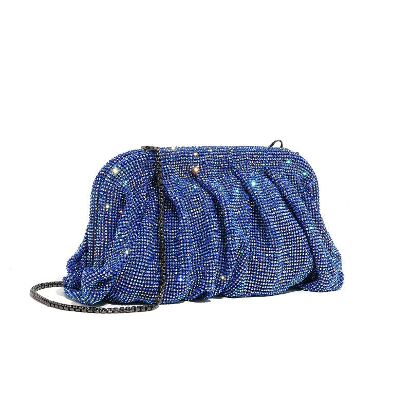 Selling Evening Bag Women'S Bag 2026 New Fashion Chain Shoulder Acrylic Full Diamond Cloud Clip Bag - Image 1