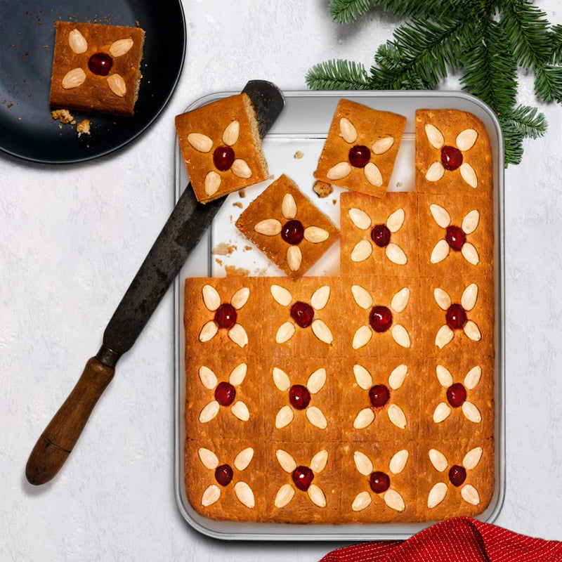 E-far Baking Pans Set of 3, Stainless Steel Sheet Cake Pan for Oven - 12.5/10.5/9.4Inch, Rectangle Bakeware Set for Cake Lasagna Brownie Casserole Cookie, Non-toxic & Healthy, Dishwasher Safe - Image 5