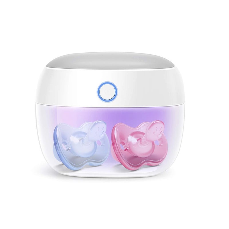Papablic Portable Pacifier Sanitizer, UV Light Sanitizer Case On The Go for Baby Pacifier, USB Rechargeable Mini Travel Sanitizer Box, 99.99% Cleaned in 59 Seconds - Image 1