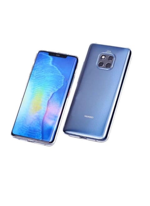 جراب شفاف وعالي الجودة يحمي الهاتف بالكامل لموبايل هواوي ميت 20 برو - شفاف Huawei Mate 20 pro