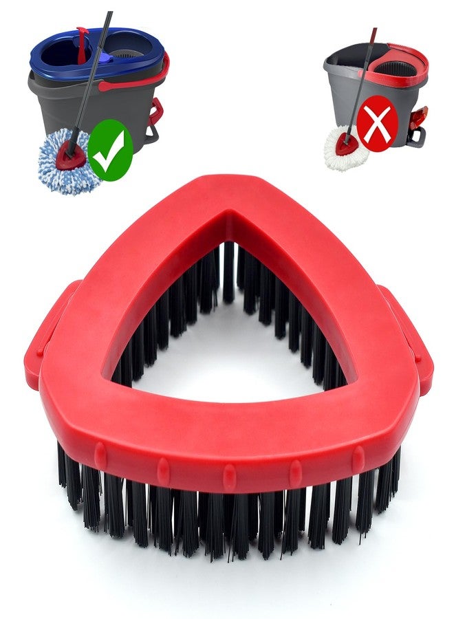 GFRED Scrub Brush Mop Head Replacement for O Cedar RinseClean 2 Tank System Spin Mop Head Base,Scrubber Mop Brush Head for Ocedar Mop Scrub Brush Head Hard Bristle Scrub Brush Floor Cleaning, Not for 1 Tank - Image 1