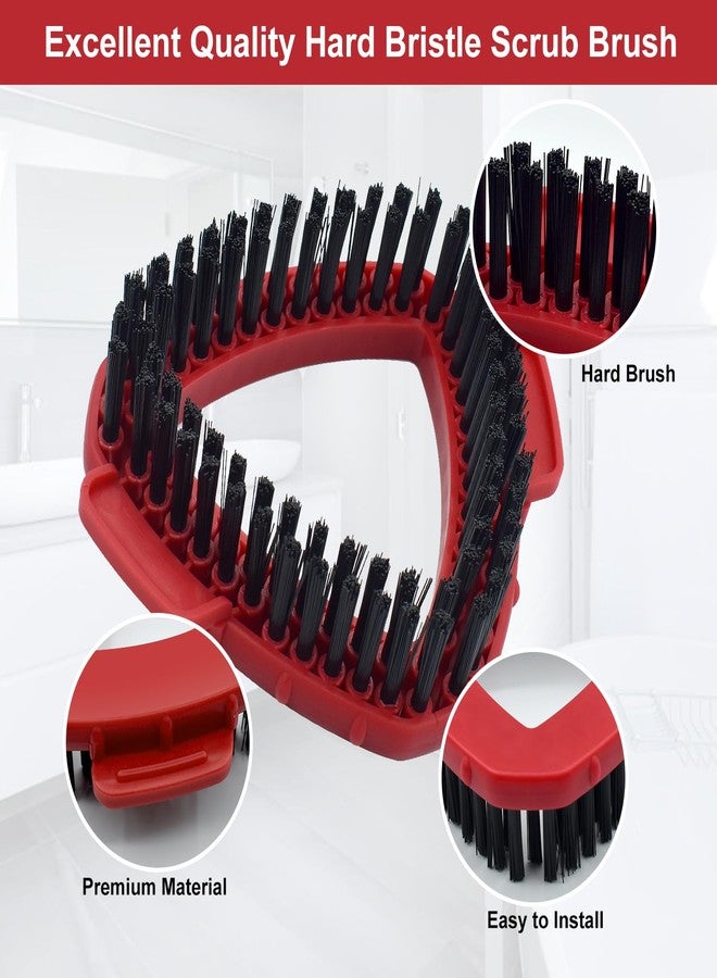 GFRED Scrub Brush Mop Head Replacement for O Cedar RinseClean 2 Tank System Spin Mop Head Base,Scrubber Mop Brush Head for Ocedar Mop Scrub Brush Head Hard Bristle Scrub Brush Floor Cleaning, Not for 1 Tank - Image 3