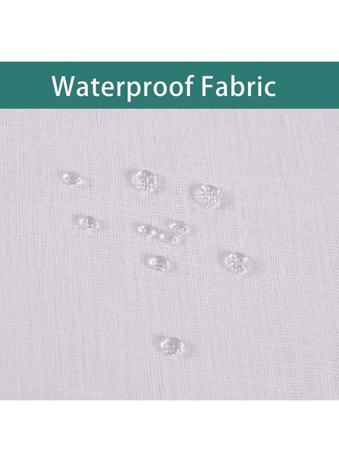 LORDTEX Burlap Linen Look Outdoor Curtain for Patio - 2 Panels Waterproof Tab Top Sheer Curtains for Pergola, Porch, Cabana and Gazebo Indoor/Outdoor Voile Sheer Drapes, 52 x 84 Inch, Vanilla - Image 3