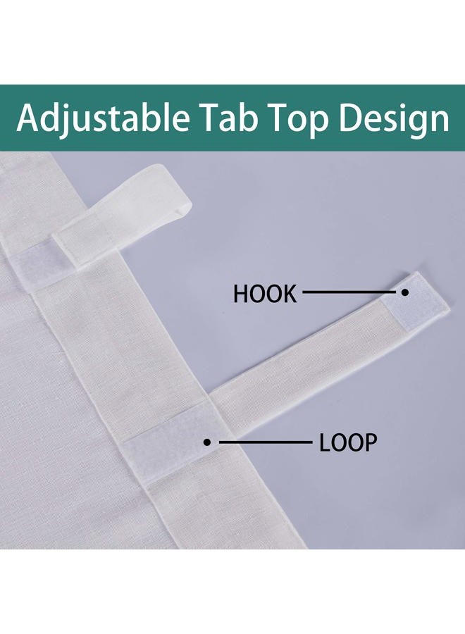 LORDTEX Burlap Linen Look Outdoor Curtain for Patio - 2 Panels Waterproof Tab Top Sheer Curtains for Pergola, Porch, Cabana and Gazebo Indoor/Outdoor Voile Sheer Drapes, 52 x 84 Inch, Vanilla - Image 4