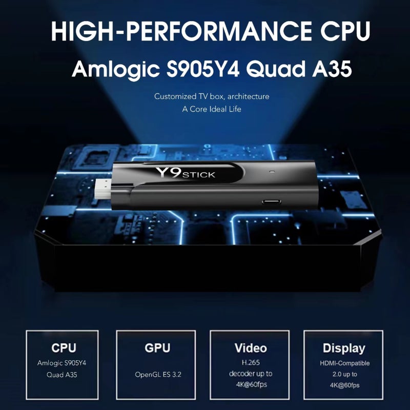 جهاز بث تلفزيون Google بدقة 4K فائقة الوضوح - واي فاي مزدوج النطاق 2.4G و5G - نظام تشغيل أندرويد 11 كروم كاست مع تلفزيون Google - معالج Amlogic S905Y4 للمسرح المنزلي - Image 5