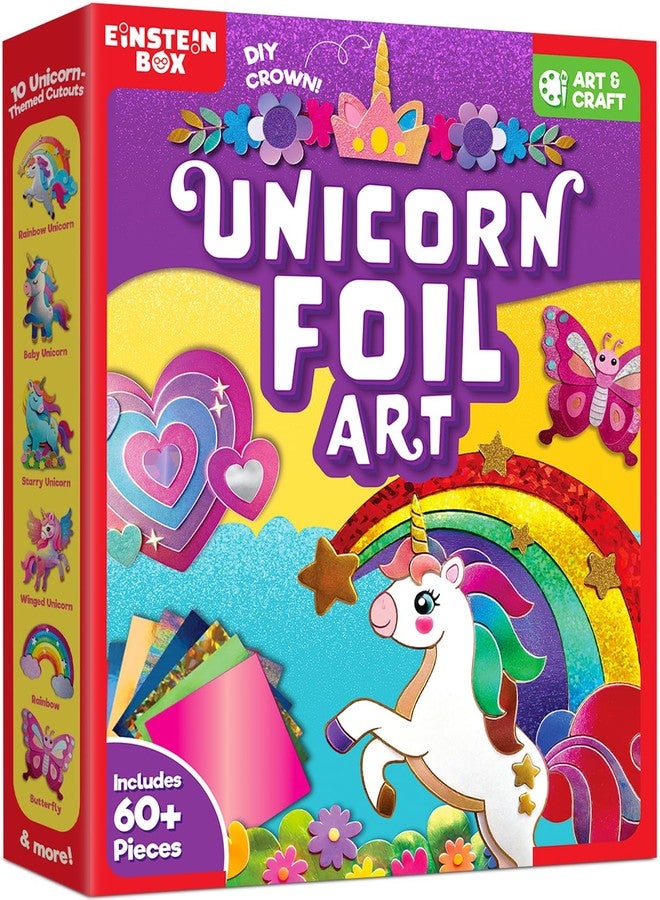 EINSTEIN BOX Unicorn Foil Art Toy for Girls 7–14 Years | Mess Free DIY Craft Kit | Unicorn Gifts for 8 to 10 Years Old| Art and Craft Birthday Gift for Girls - Image 1
