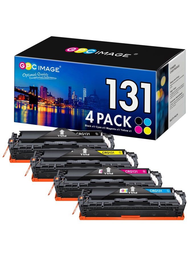 GPC Image Remanufactured Toner Cartridge Replacement for Canon 131 131H Toner to use with ImageClass MF8280Cw LBP7110Cw MF628Cw MF624Cw MF8230Cn Laser Printer (Black, Cyan, Magenta, Yellow, 4 Pack) - Image 1