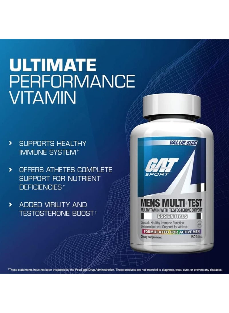 GAT SPORT Mens Multi + Test, 60 Tablets, 30 Servings  - Image 3