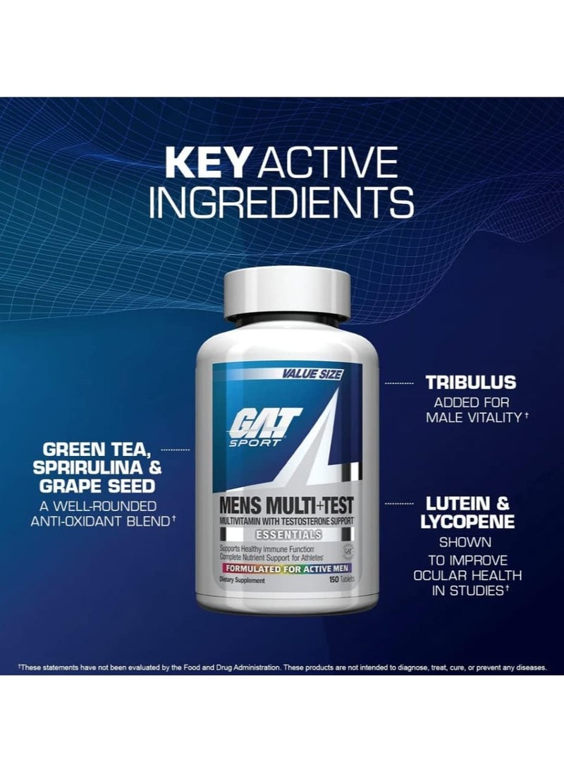 GAT SPORT Mens Multi + Test, 60 Tablets, 30 Servings  - Image 4