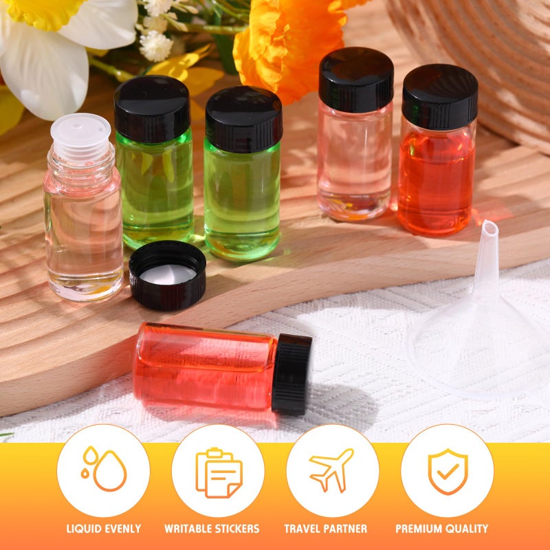 Ziliny 110 Pack 20 ml Glass Vials Clear Small Empty Glass Sample Bottles with Screw Cap Plastic Stoppers, Shims and Plastic Mini Funnels, Sample Leakproof Small Vials Storage Container (20ml) - Image 5