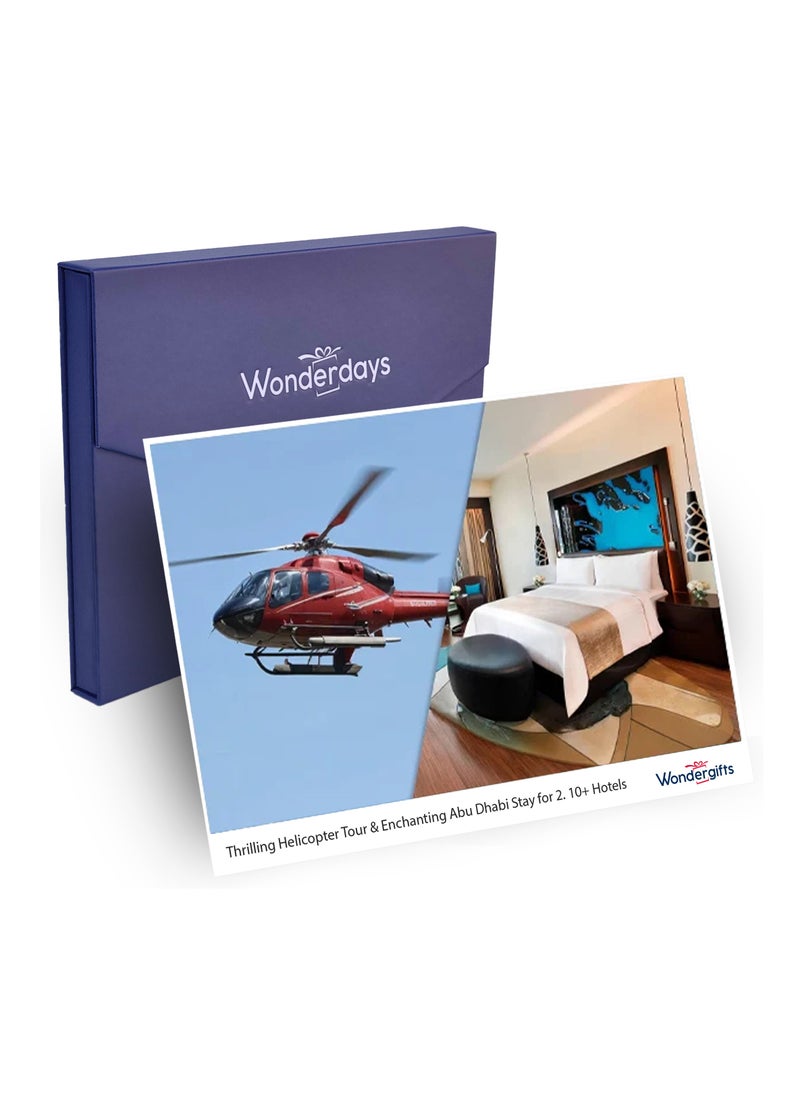 Wondergifts Helicopter Tour & Enchanting Abu Dhabi Stay Gift Box for Two. 10+ Hotels Experience Gift with Free Spa Voucher  - Image 1