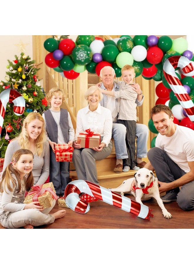 GWHOLE 8 Pack Of 45 Inch Large Christmas Candy Cane Foil Balloons For Christmas Holiday Decoration - Image 5