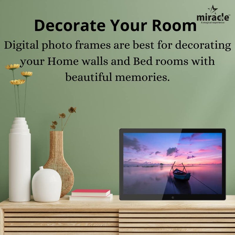 miracle digital 15.4 Inch HDMI Hi-def Digital Photo Frame,Reso 1280p*800p | Support SD Card,USB,Mini HDMI for Fast Transfer| Play Photos Slide Show,Video,Audio,Calendar | inBuilt 8GB Memory, 2GB RAM - Image 4